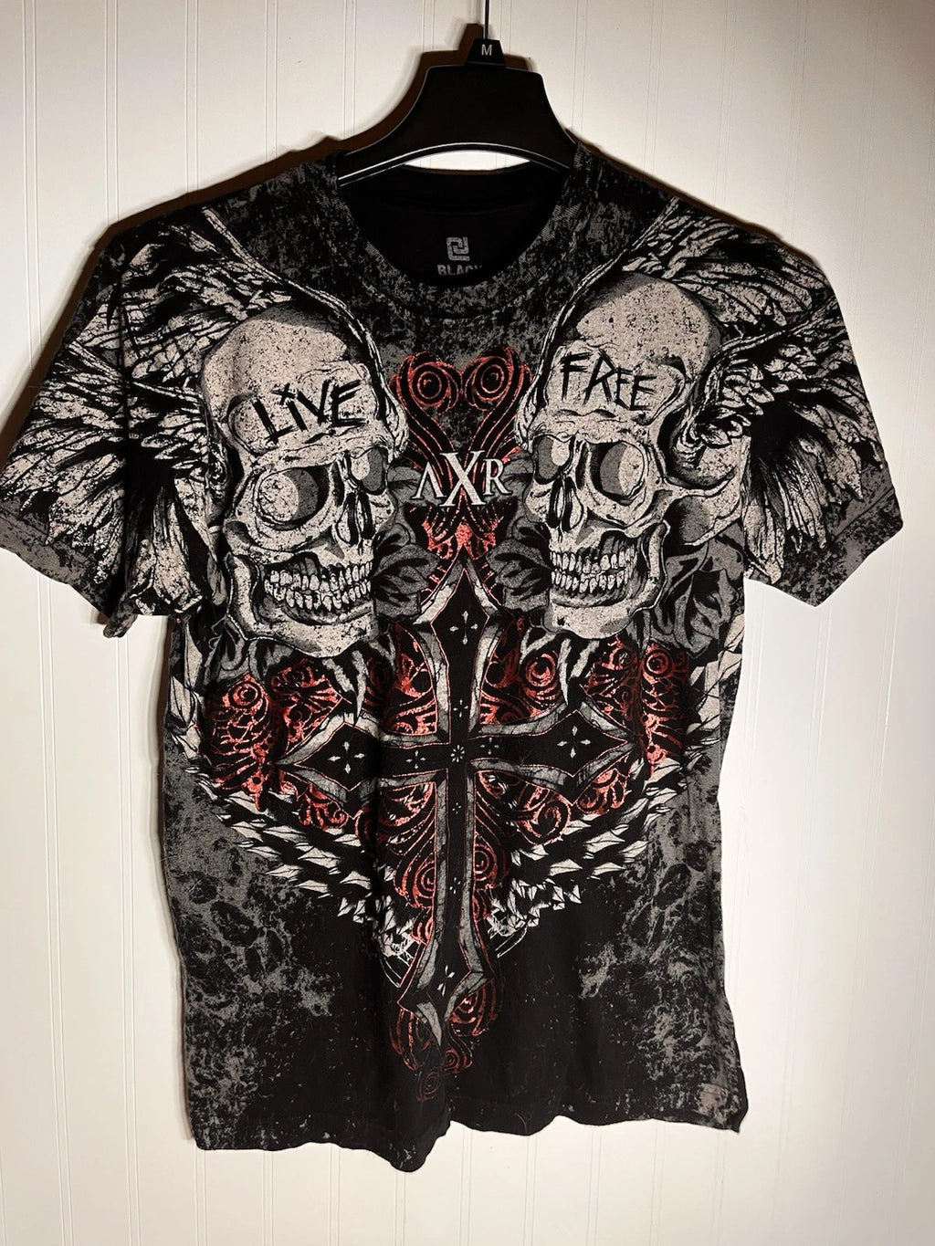 Y2k T-Shirt Mens M Medium Skulls Grunge Cyber Goth