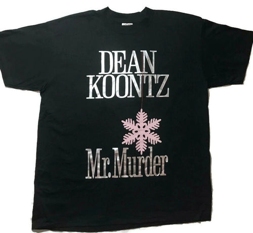 1993 Dean Koontz Mr. Murder Shirt sz XL Mens Womens black Unisex NWOT