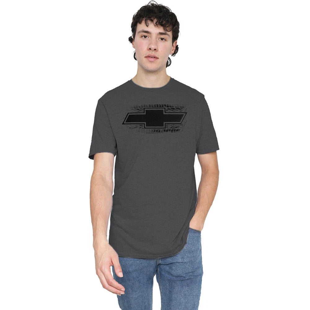 Chevrolet Bowtie Burnout T-Shirt S-3XL, Charcoal