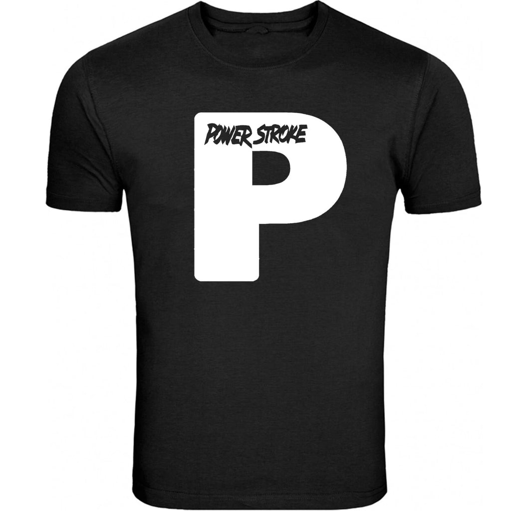 Powerstroke Small chest P Design T-Shirt Unisex Black Color Front & Back S - 5XL