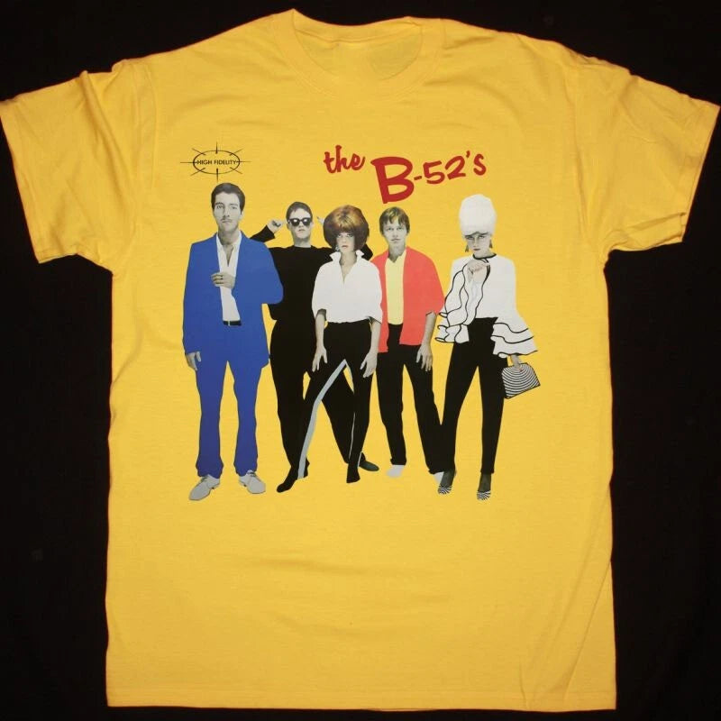 The B-52's band Men T-shirt Yellow Unisex Tee All Sizes S-5XL 2F594