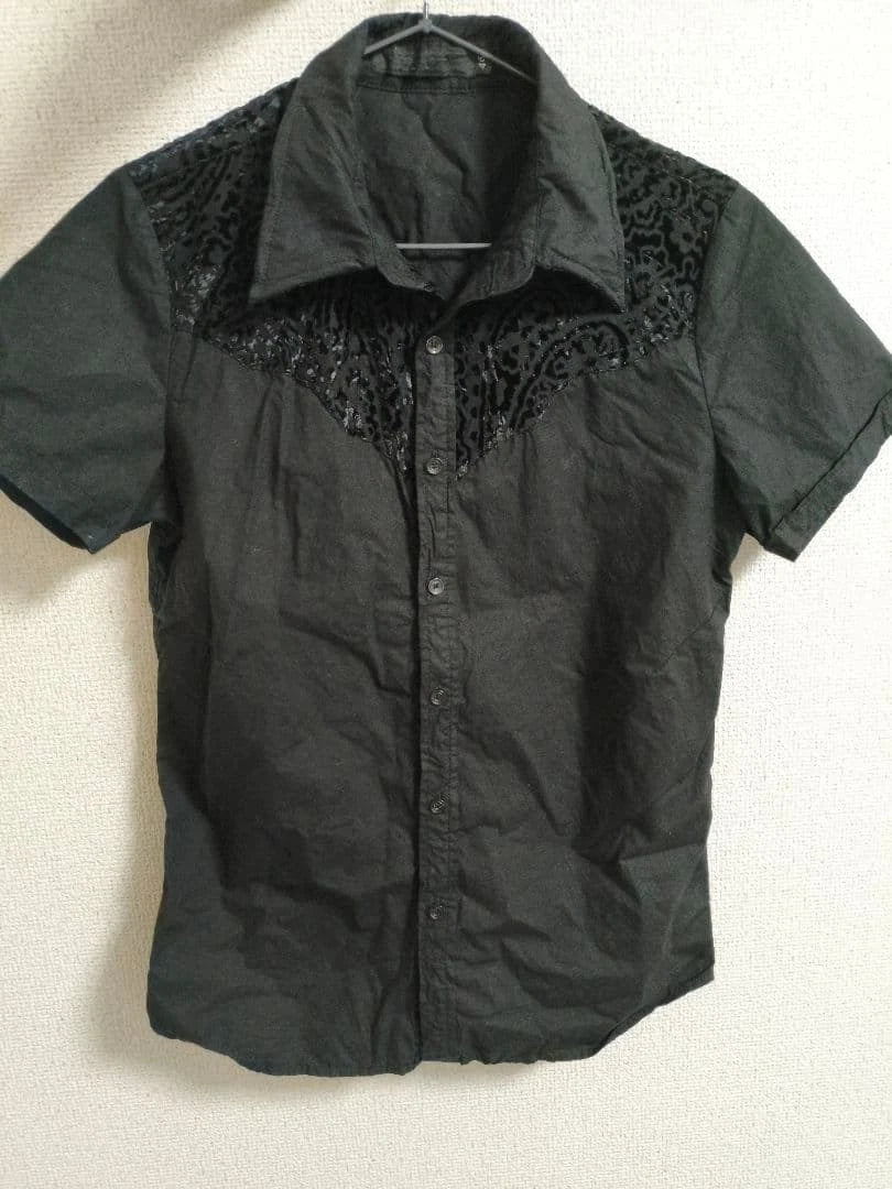 FUGA Short Sleeve Shirt Black Size 46 Stylish Design