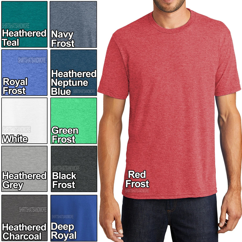 BIG MENS Tri Blend Crew Neck T-Shirt Athletic Fit Tee XL, 2XL, 3XL, 4XL NEW