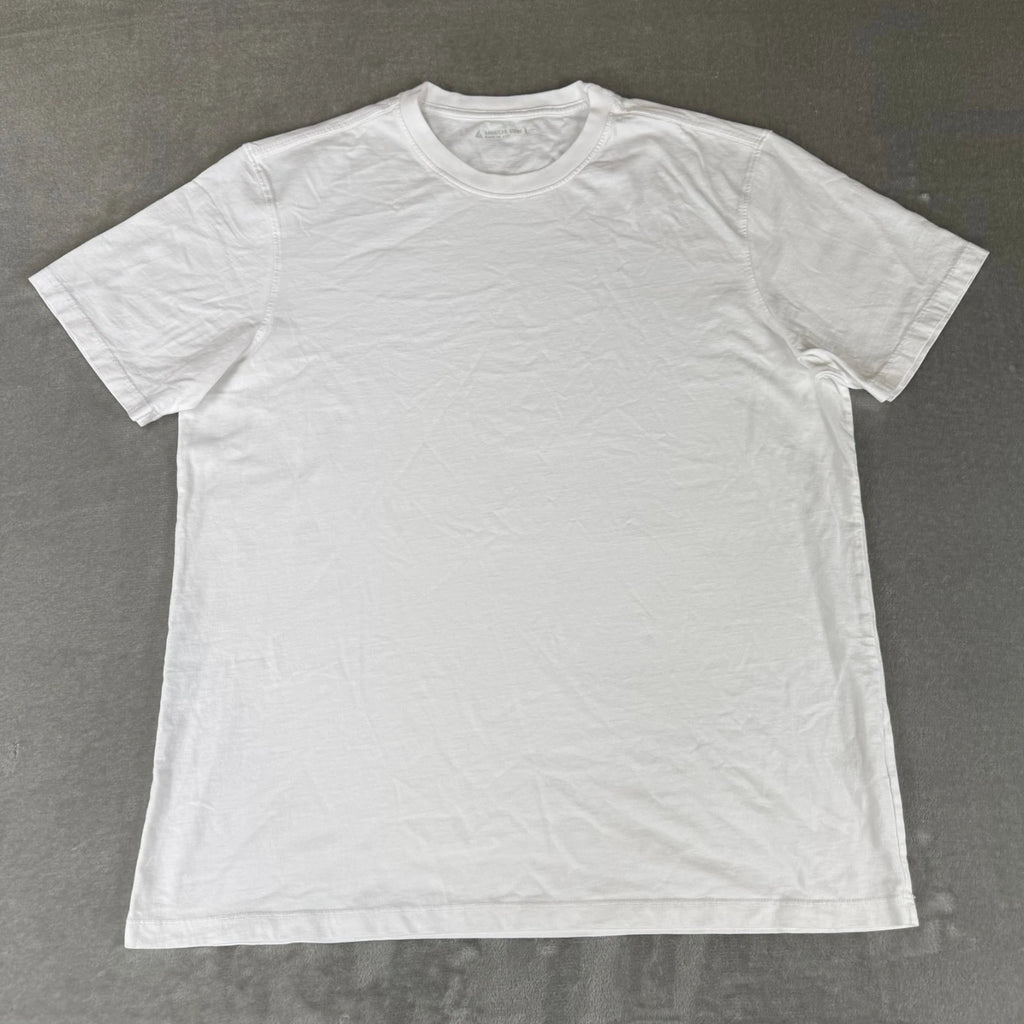 American Giant Premium Slub Crew Tee T-Shirt Mens Large White $65 USA New NWOT