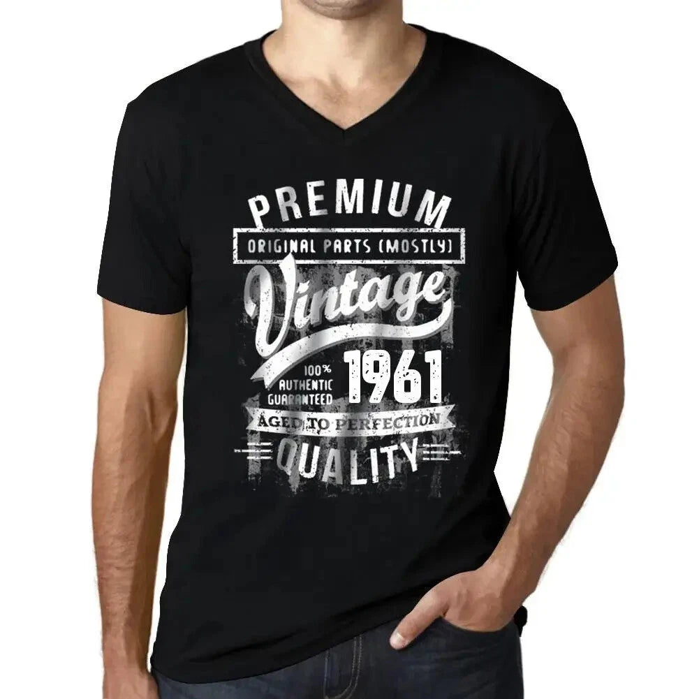 Men's Graphic T-Shirt V Neck Original Parts (Mostly) Aged to Perfection 1961