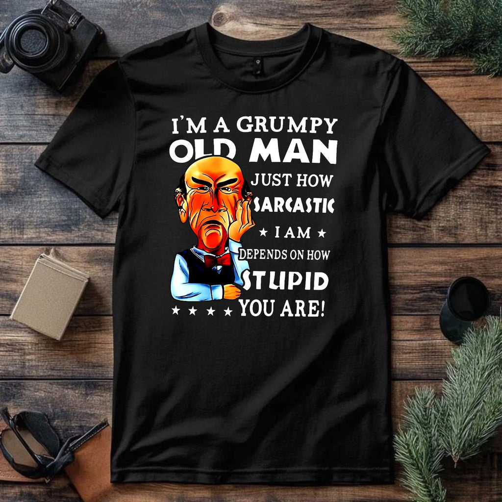 I’m A Grumpy Old Man T-Shirt Funny Sarcastic Humour Slogan Top Casual Latest Tee