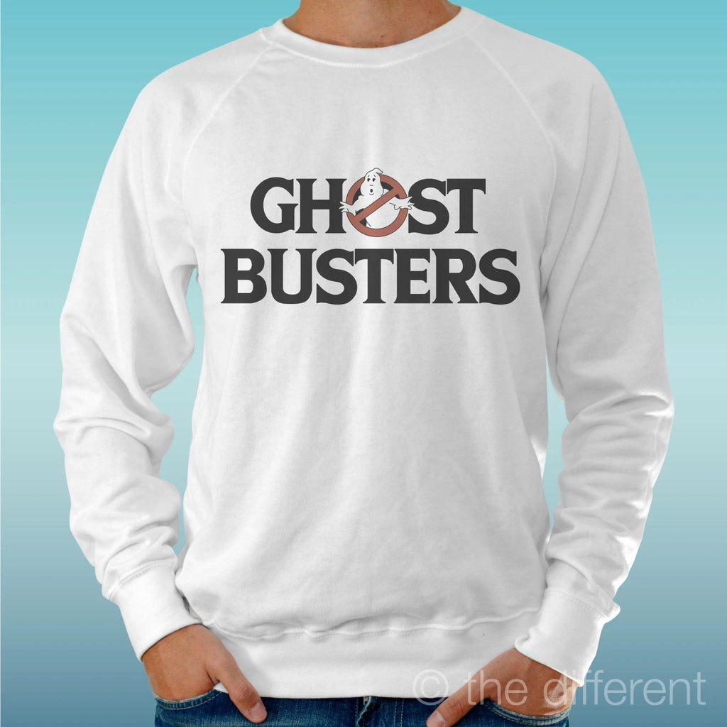 Felpa Man Light Sweater White " Gost Buster Film Movie " Road To Happiness