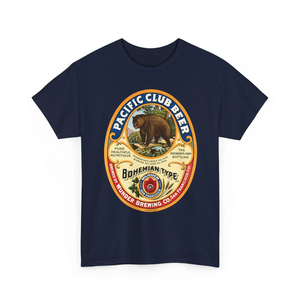 Pacific Club Beer Bear Wunder Brewing Co. San Francisco CA Retro Brewery T-Shirt