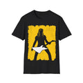 Guitarist T-Shirt, Graffiti Style Design, Graphic Music Tee, Regular Fit Top