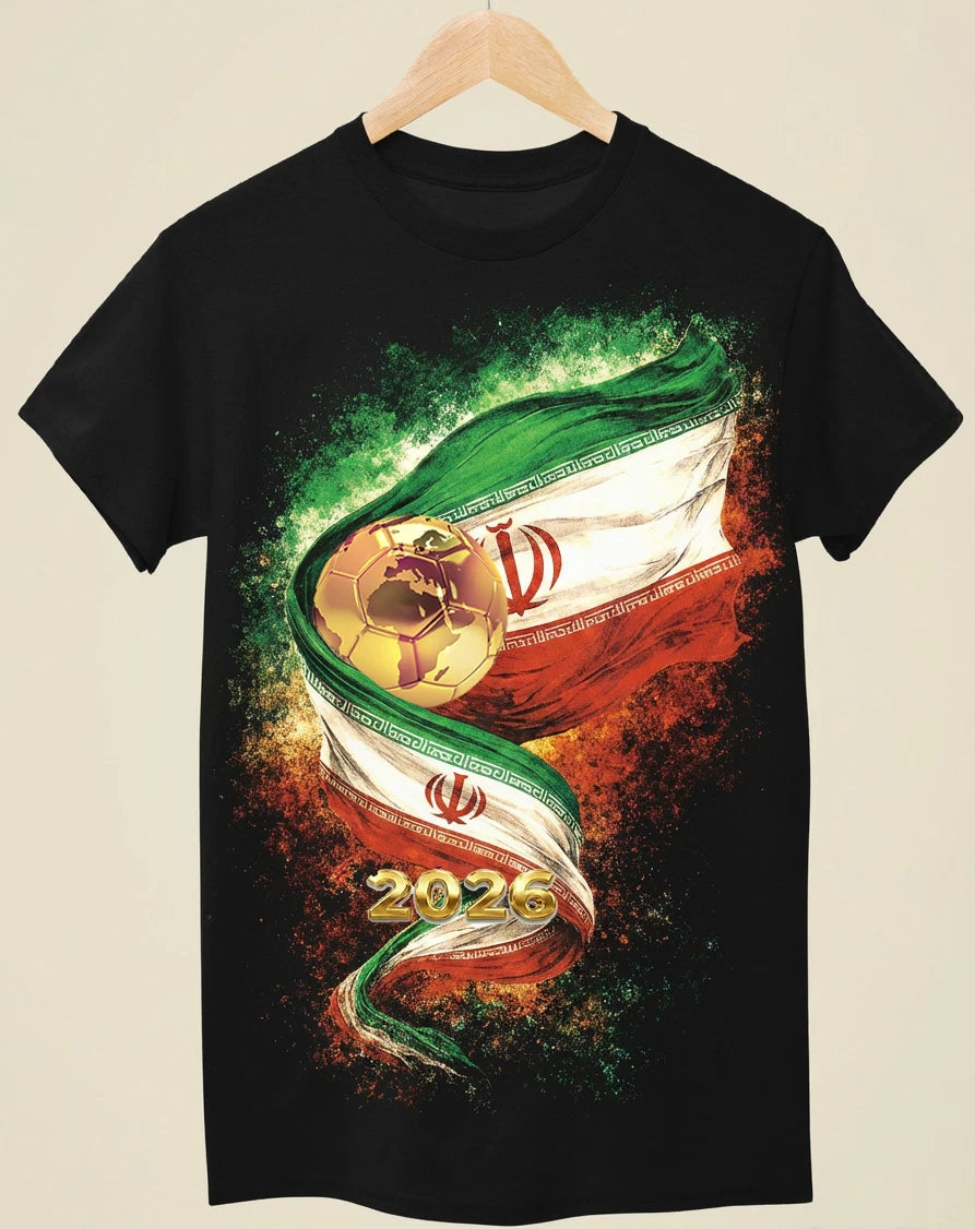 WC 2026 INSPIRED Cool Unisex Black T-Shirt - Iran