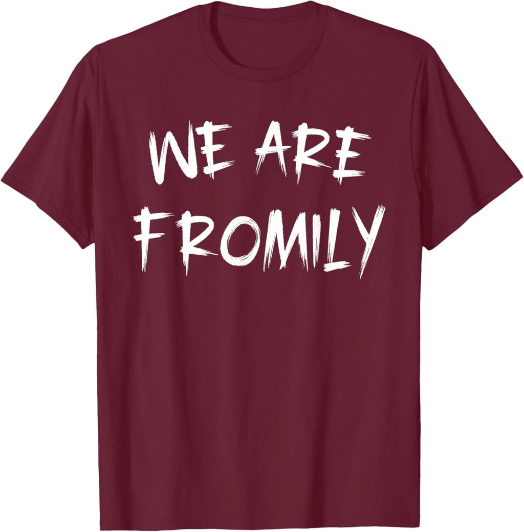 We are Fromily Friends Like Family Retro Brush Stroke T-Shirt