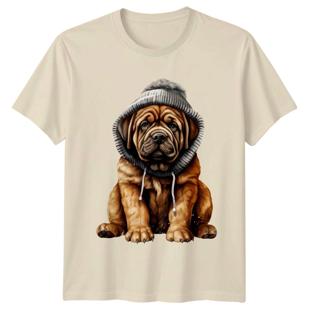 Cute Dogue De Bordeaux Puppy T-Shirt Mastiff Christmas Gift For Him And Her