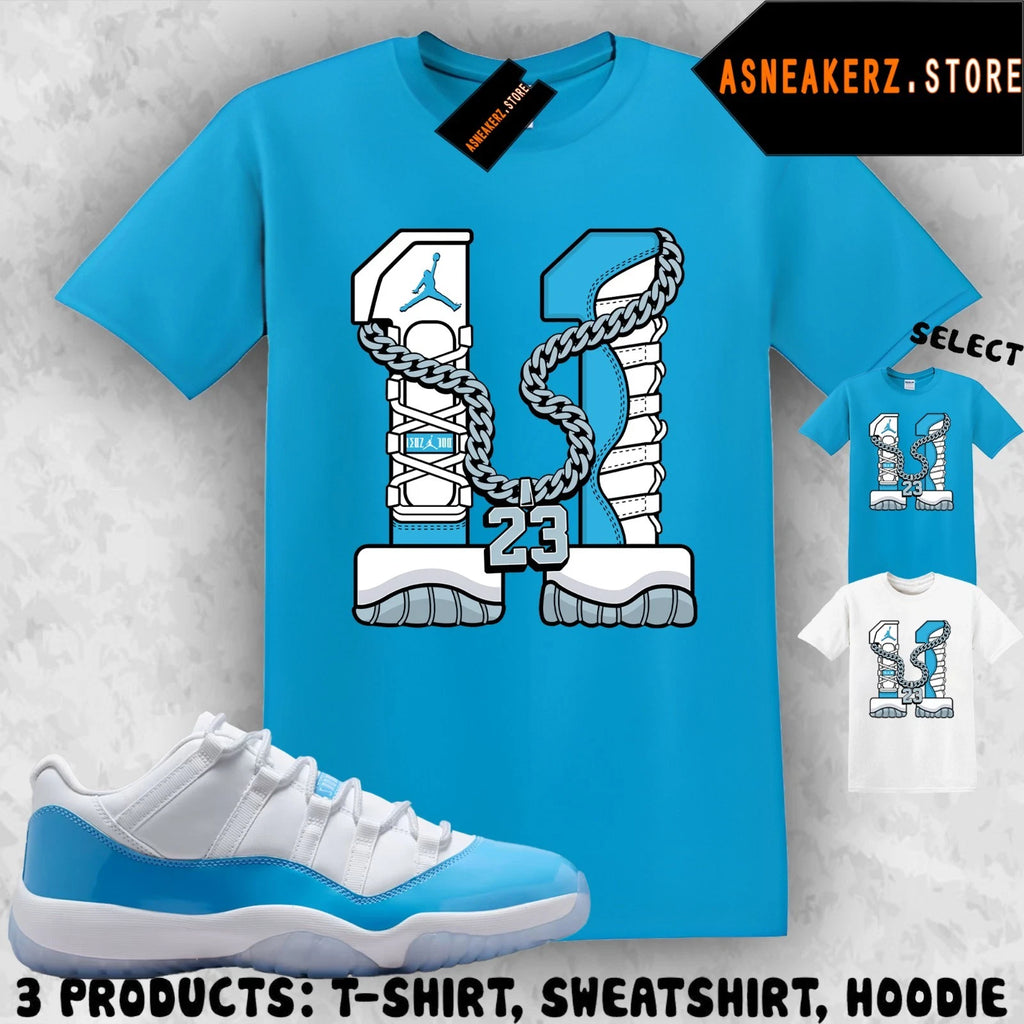 Tee Shirt Matching AJ 11 Low University Blue 2026 Match Sneaker Retro Number 11s