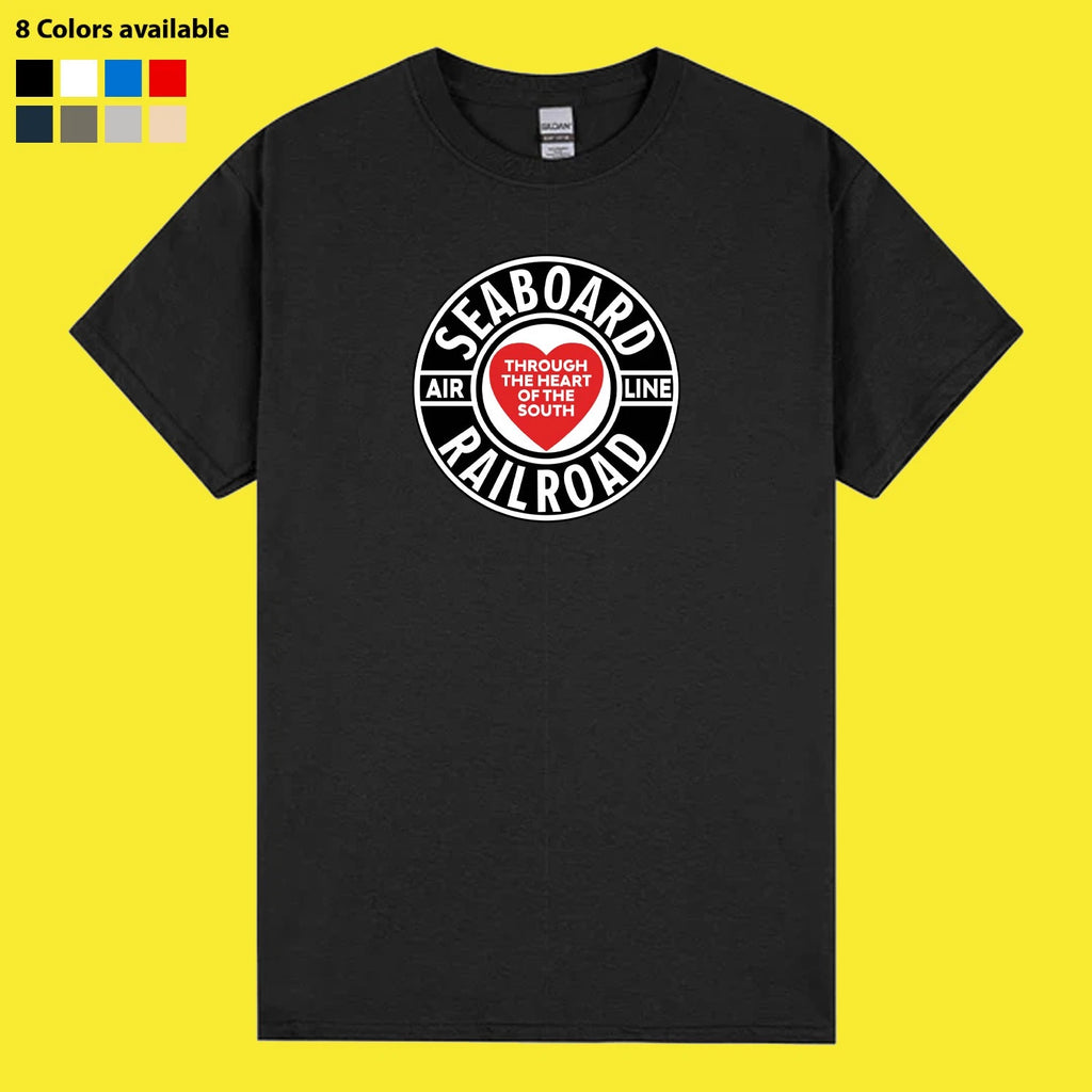 New Shirt SEABOARD Air Line Railroad Logo T-Shirt Funny Made In USA S - 5XL