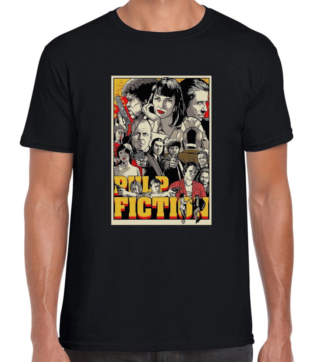 PULP FICTION MOVIE POSTER FUNNY COOL IDEAL GIFT MENS UNISEX T SHIRT