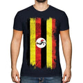 UGANDA GRUNGE FLAG MENS T-SHIRT TEE TOP UGANDAN SHIRT FOOTBALL JERSEY GIFT
