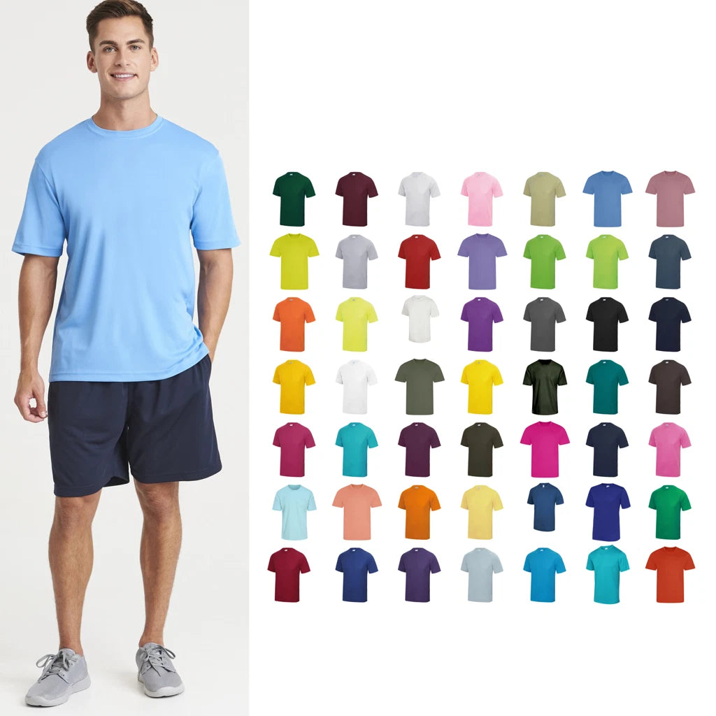 AWDis Just Cool T-Shirt - Men Polyester Gym/Summer/Sports/Running Tee