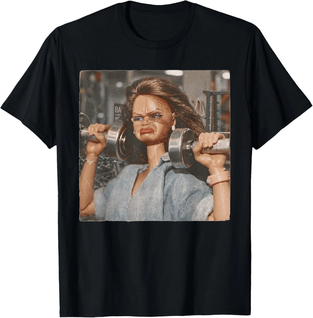 Funny Disgusting Gym Girl Vintage Workout Meme Humor Fitness T-Shirt