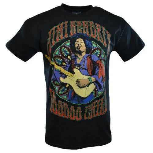Men's Tee T-Shirt Music-JIMI HENDRIX Voodoo Child - Black Graphic Design NEW
