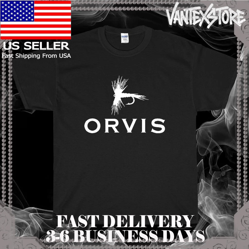 NEW SHIRT ORVIS FLY FISHING LOGO MEN'S T-SHIRT FUNNY AMERICAN USA SIZE S-5XL