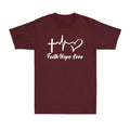Faith Hope Love Jesus Cross Christian Christ Funny Gift Men's Cotton T-Shirt