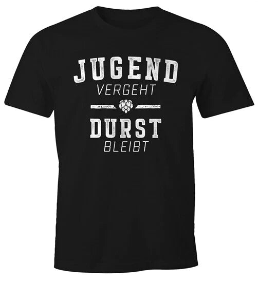 Mens Funny T-Shirt With Cool Saying Youth Passes Thirst Stays Fun Shirt