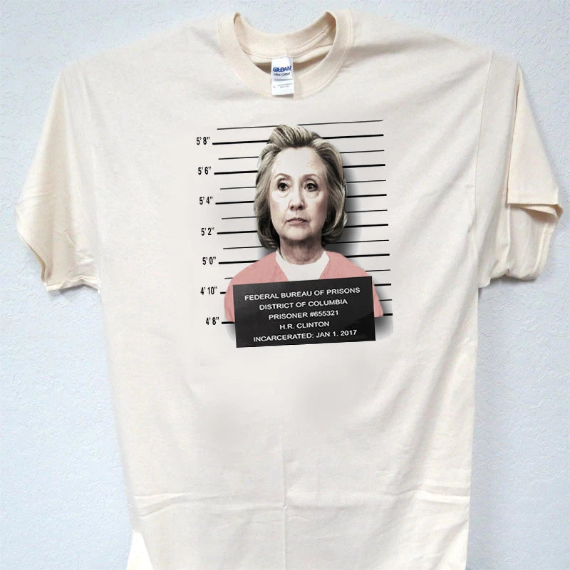 HILLARY CLINTON For PRISON,MAGA Donald Trump Support T-SHIRT,ALL SIZES,T-1074Ivy