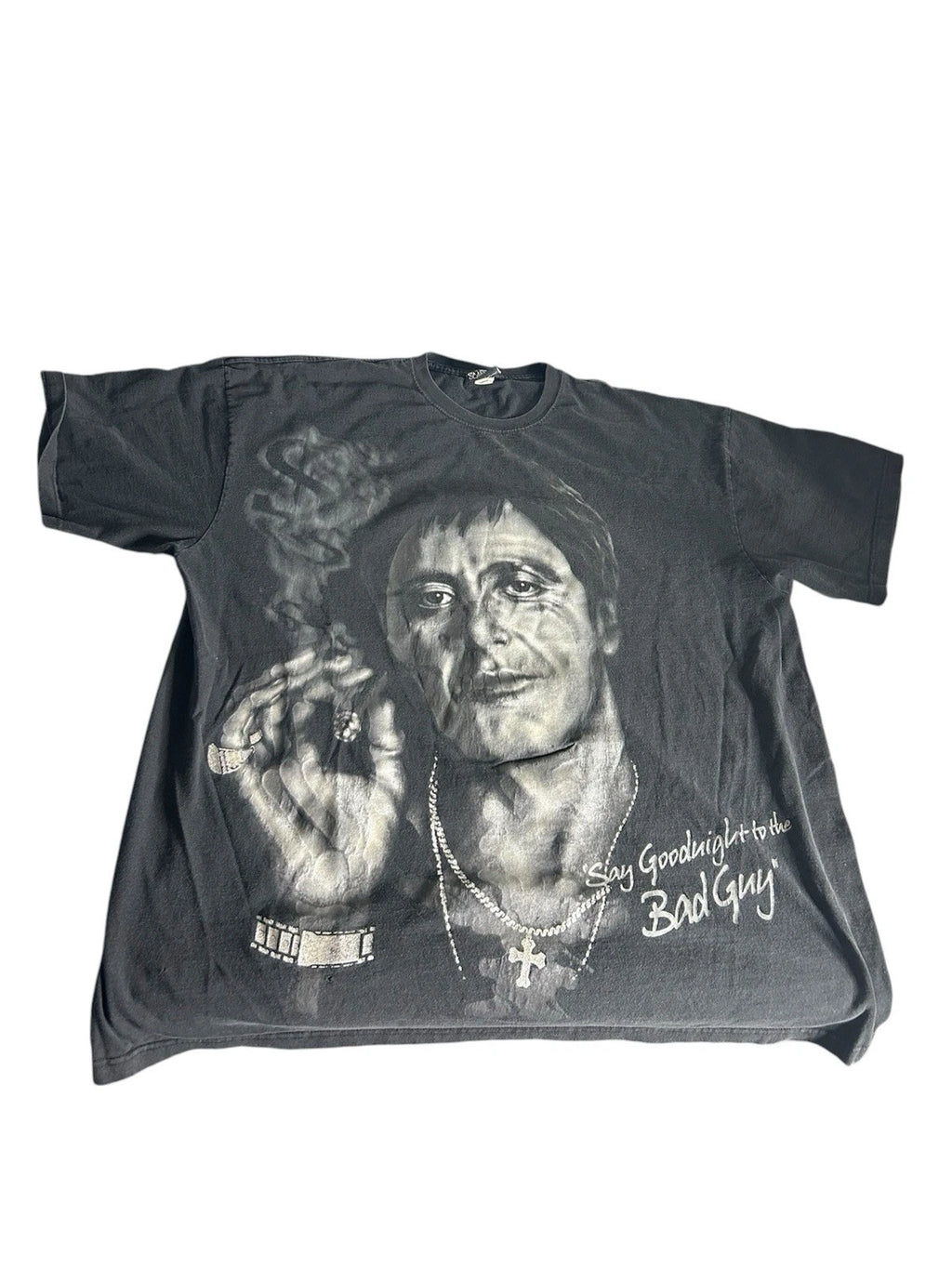 Vintage 90s Scarface T Shirt Mens 4XL Say Goodnight To The Bad Guy Movie Tee