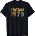 Vintage 1978 70s Retro T-Shirt 48th Birthday Gift Men Women T-Shirt