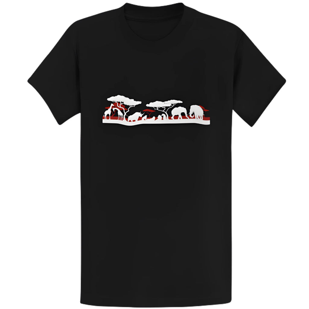 Gildan 5000 Vintage Elephant Safari Nature T-Shirt - Zoo Vacation Gift Tee