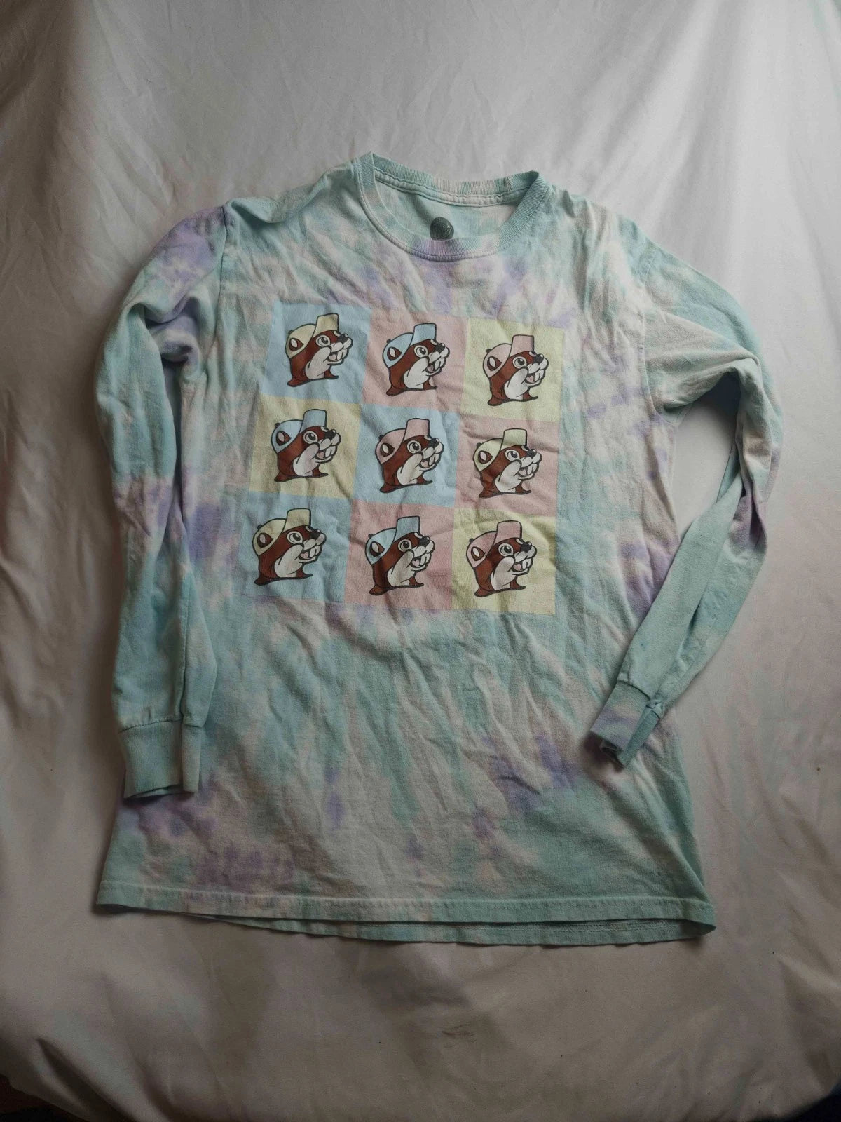 Buc-ees Beaver Pop Art Shirt Mens M Tie Dye Pastel Graphic Festival Streetwear