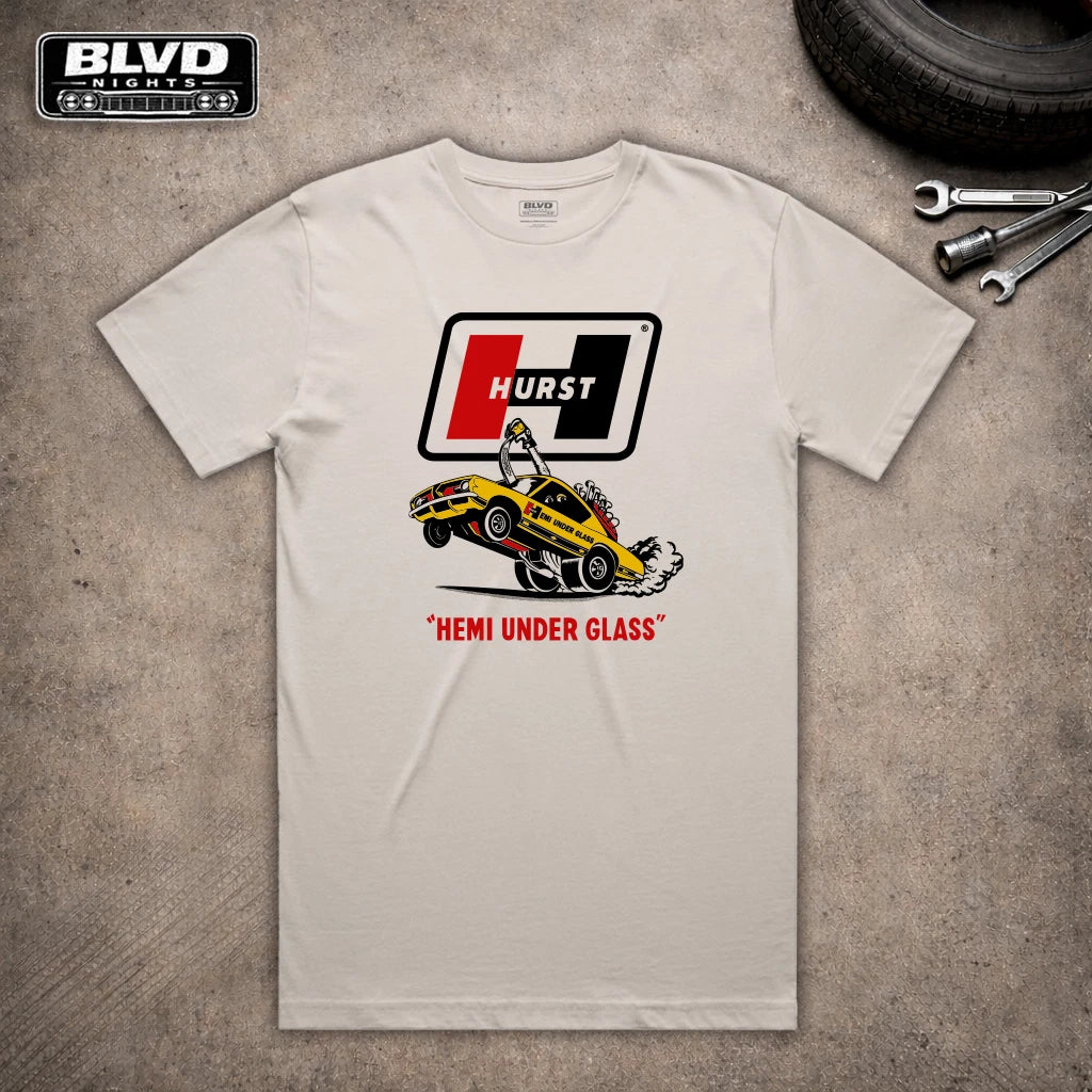 Hurst Shifters T Shirt | Vintage Muscle Car parts T shirt | Hemi Chrysler Mopar