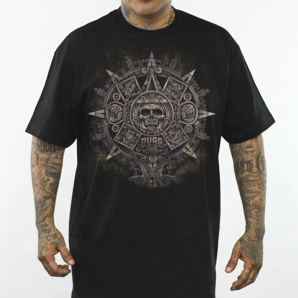 Aztec Calendar Men's T Shirt Dyse One Chicano Tattoo Art Lowrider Mayan