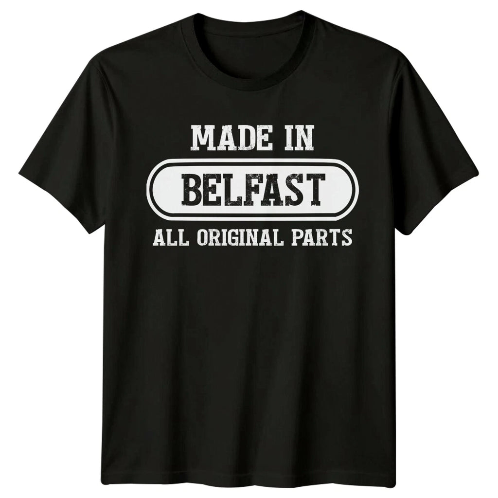 Made In Belfast All Original Parts Mens T-Shirt Ireland Landmark