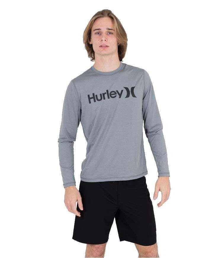 Hurley Men’s UPF 50 One and Only Hybrid Long Sleeve T-Shirt (Gray) G2(A850T)