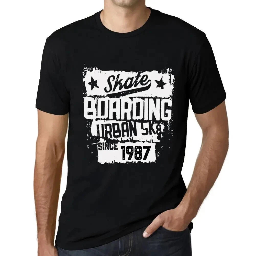 Men's Graphic T-Shirt Urban Skateboard Since 1987 37th Birthday Anniversary 37