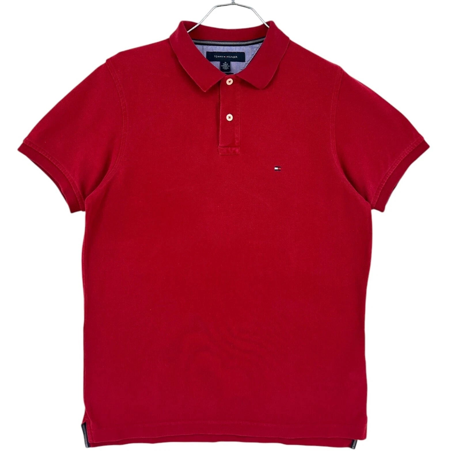 Tommy Hilfiger Slim Fit Red Polo T-Shirt Men Size M