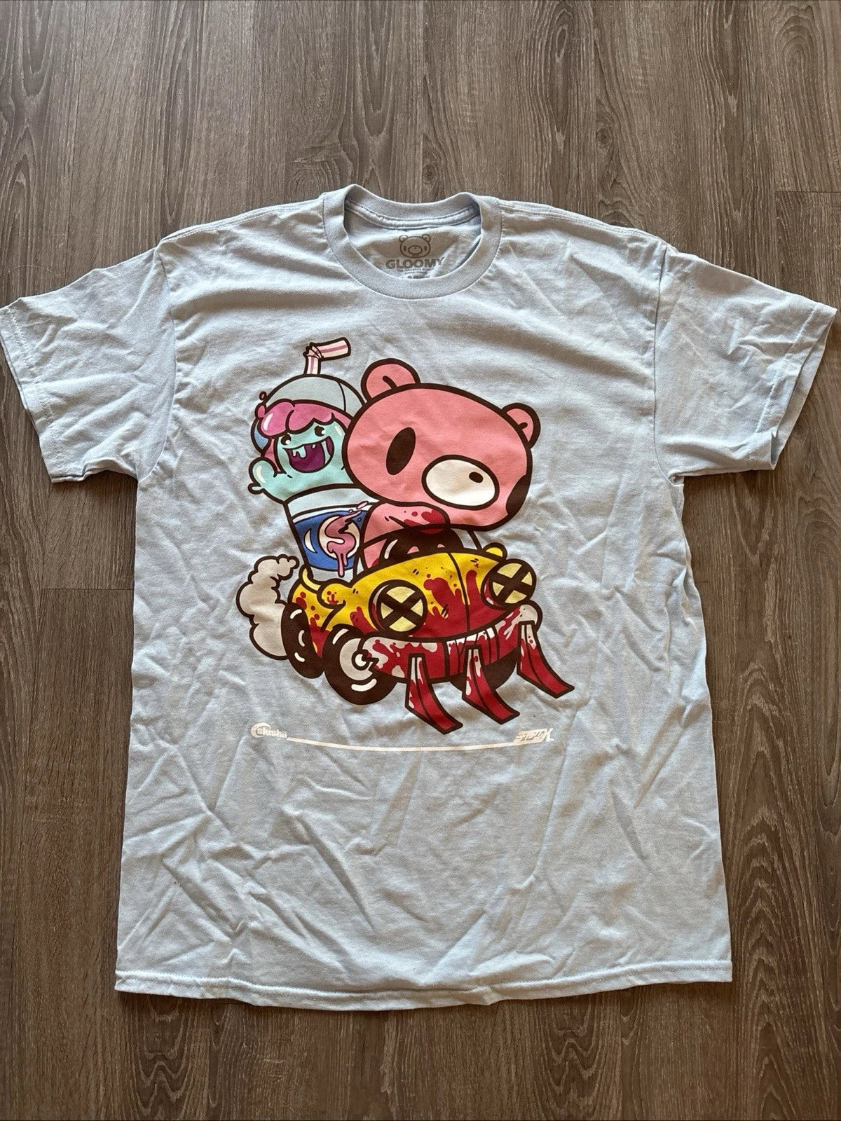 Slushii x Gloomy Bear Limited Edition Light Blue T-shirt  Anime Expo Brand New L