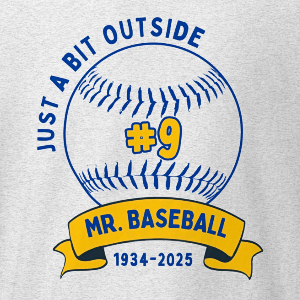 NEW Just A Bit Outside T Shirt Bob Uecker Tribute Shirt Brewers Shirt RIP Uecker