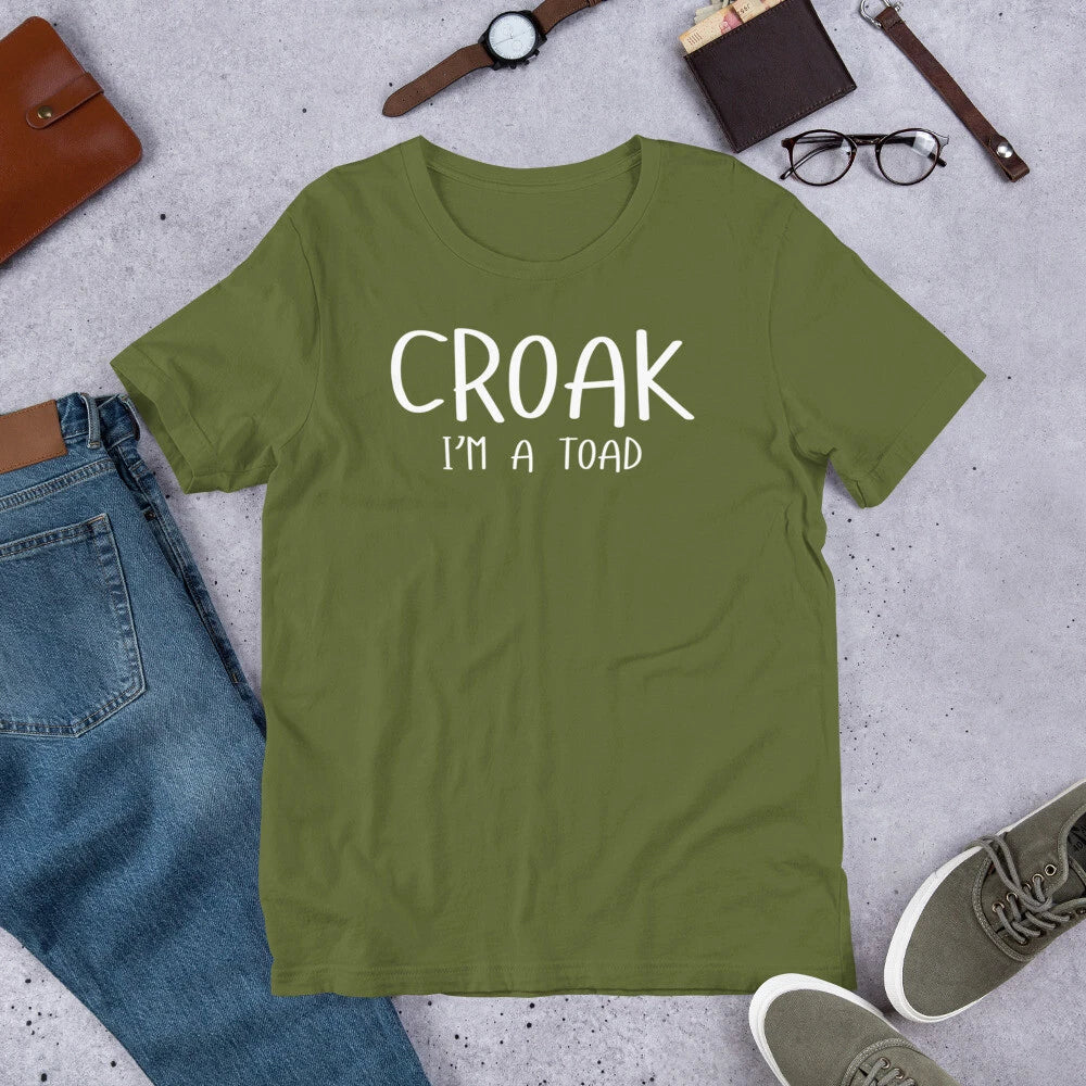 Croak I'm a Toad Funny Lazy Halloween Human Costume Party Unisex t-shirt