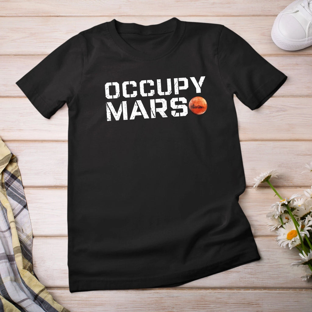 Occupy Mars Universe Planet Space T Shirt Nasa perseverance Red Planet Unisex T