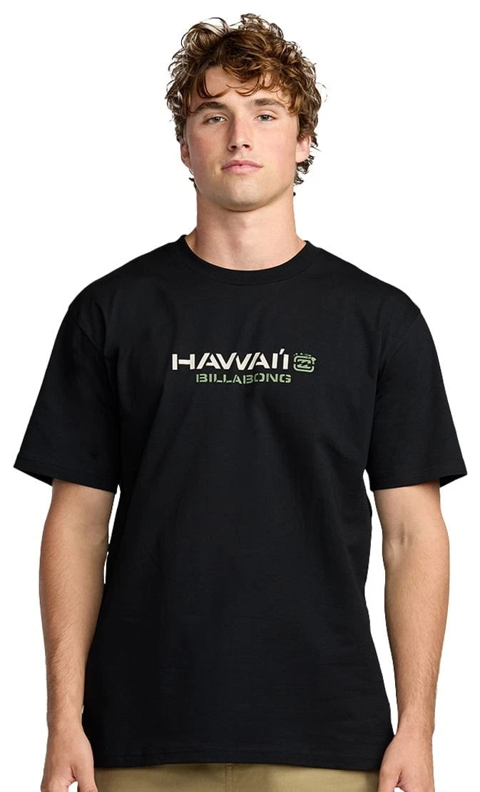 Billabong Bracket Hawaii SS T-Shirt - Black - New