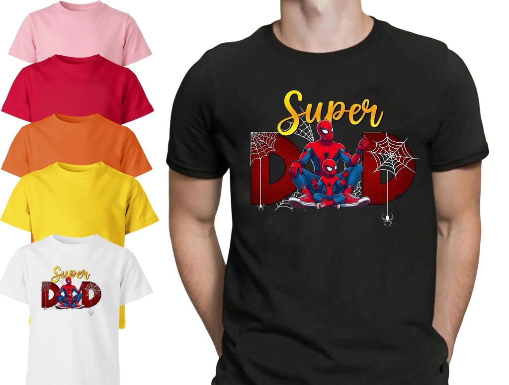 Superhero Super Daddy Fathers Day Daddy Mens T Shirt Funny Gift Hero Dad Tee