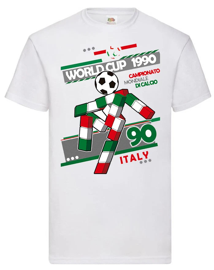 Italia 90 Italy Classic Retro Football Soccer T Shirt For World Cup Fans
