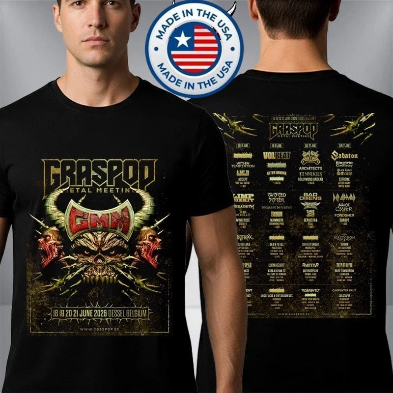 Graspop Metal Meeting Festival June 2026 Line Up For Show Unisex T-Shirt
