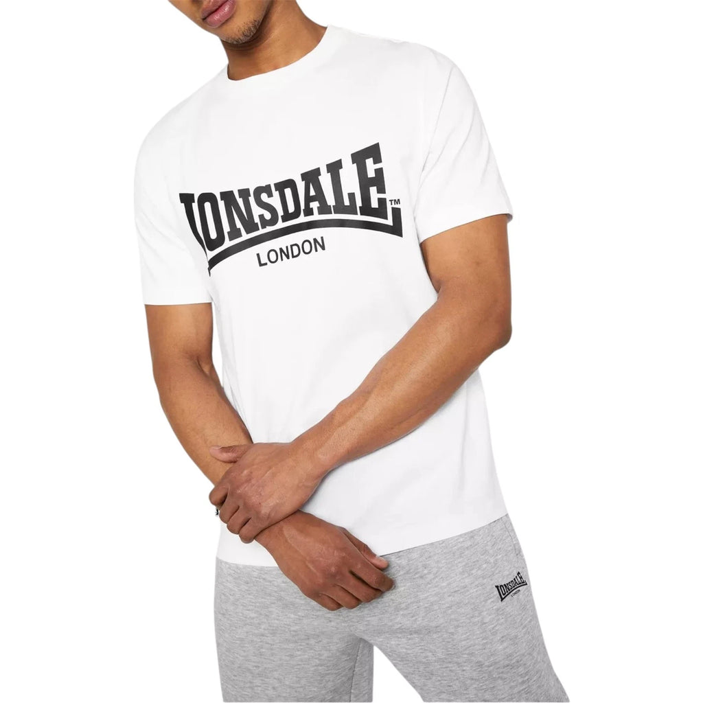 Lonsdale Mens T Shirts Essential Logo Summer Crew Neck Short Sleeve Basic Top