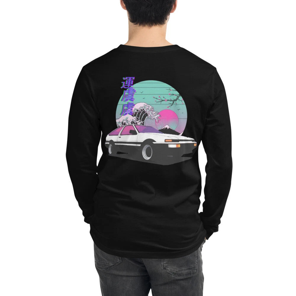 AE86 Vaporwave Japanese Aesthetic JDM Tuner Drift Racing Unisex Long Sleeve Tee