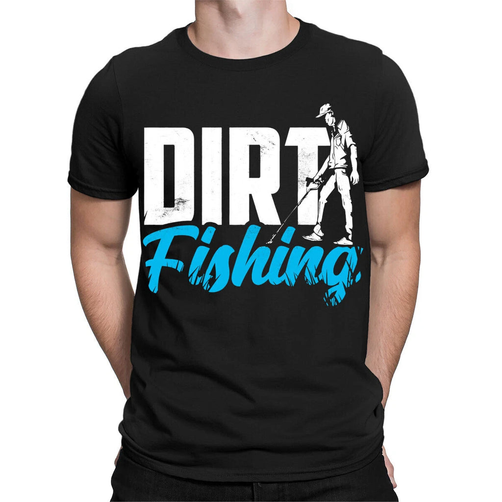 Dirt Fishing Fish Fisherman Gift Funny Vintage Style Retro Mens T-Shirts #TA-135