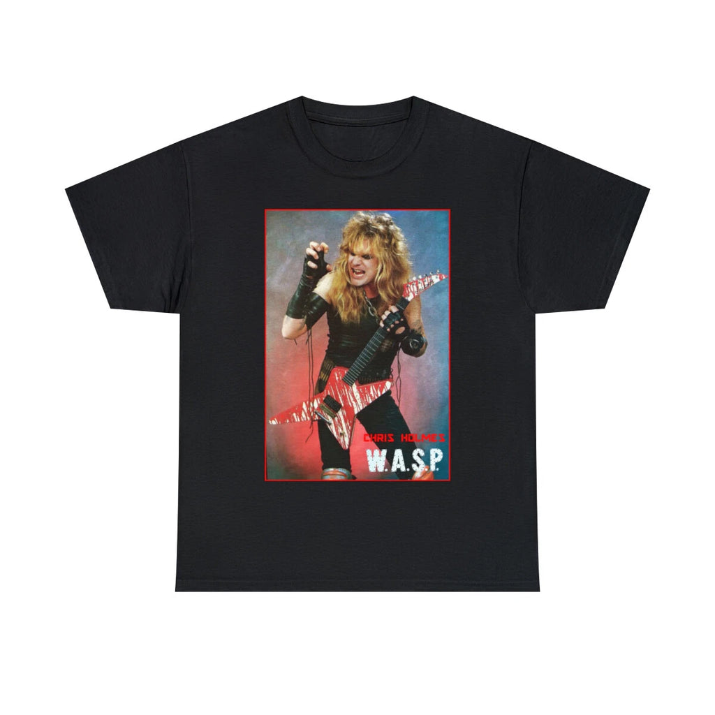 Chris Holmes of Wasp 80s LA metal Short Sleeve Tee
