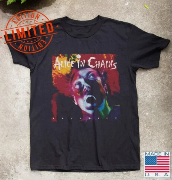 Alice in Chains Facelift Rock Album Black T-Shirt S-5XL